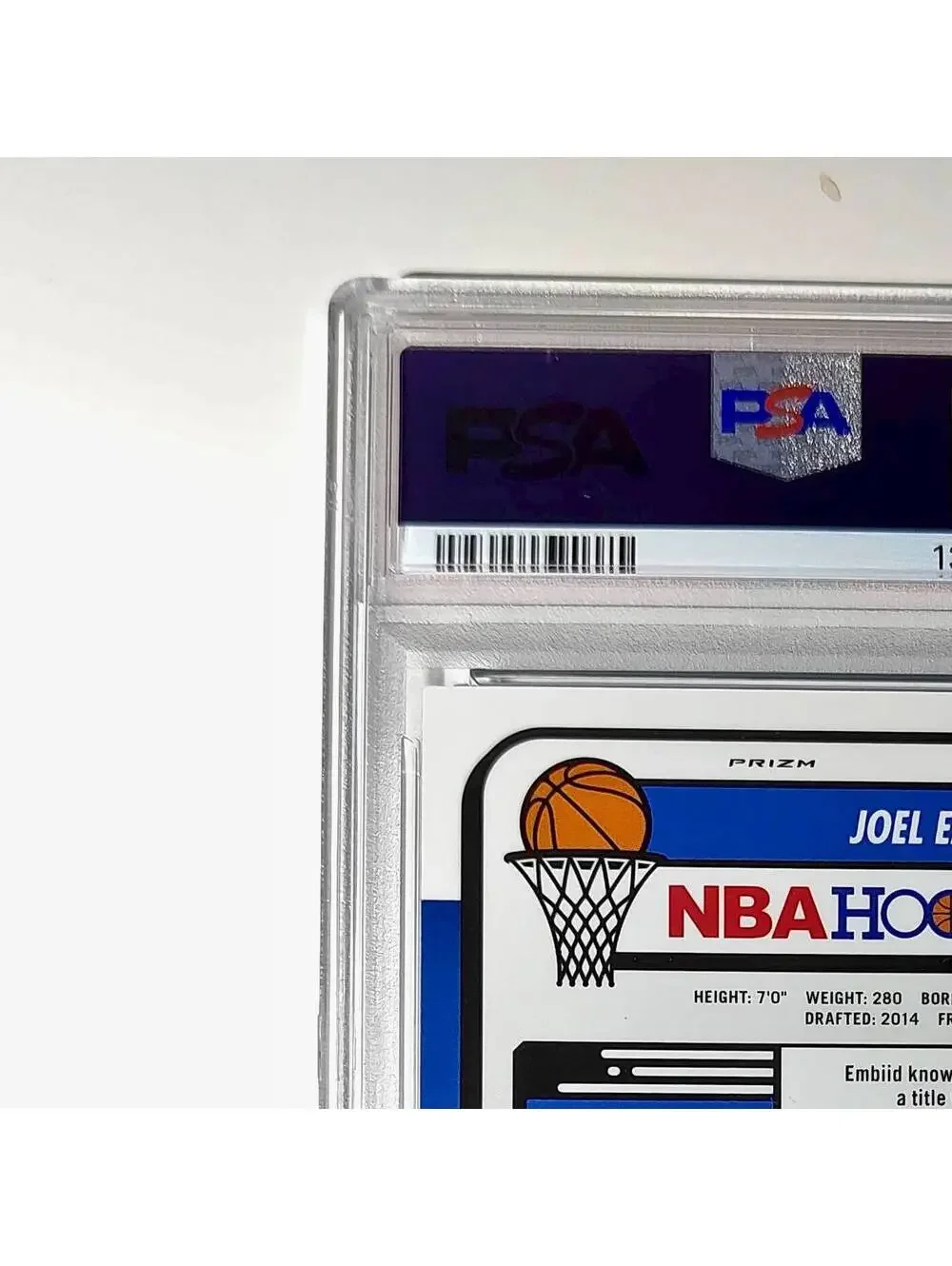 Joel Embiid 2023 Panini Hoops Premium #271 5/5 Green Disco Prizm PSA 9 Mint